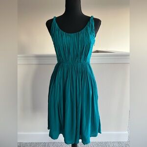 Madewell Sun Isle dress with pockets - peacock blue
